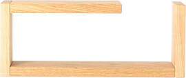 Wandregal Lilian aus massiver Eiche, modern und