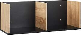 Wandregal Lori Natur/Schwarz MDF