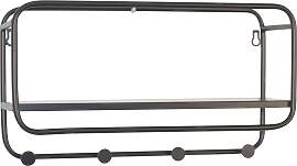 Wandregal, schwarz, B:45cm H:25cm T:15cm, Metall,