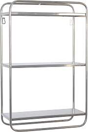 Wandregal, silber (silberfarben), B:36cm H:56cm