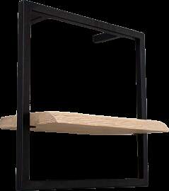 Wandregal Small Schwarz Gerahmt I Industrial
