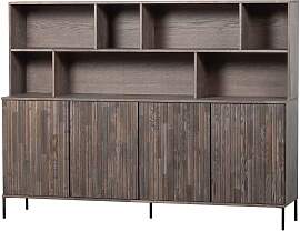 Wandschrank Gravure aus Eschenholz, modern
