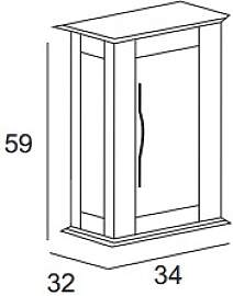 Wandschrank Retro/Vintage Serie Mayfair  von Baden 