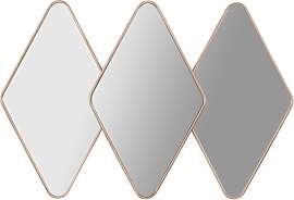 Wandspiegel Angolo Goldfarben Metallrahmen