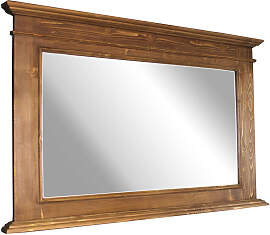 Wandspiegel mit Holzrahmen Braun gewachst
