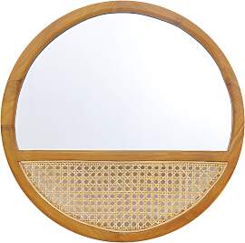 Wandspiegel SIT, beige (natur), B:60cm H:60cm