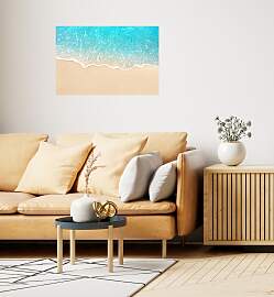 Wandsticker QUEENCE "Beach", blau