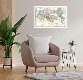 Wandsticker QUEENCE "The Earth", beige,