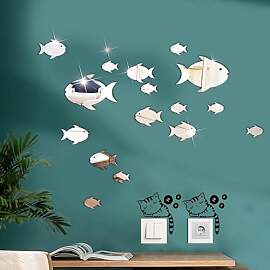 Wandsticker Wohnzimmer, Spiegel Wandaufkleber