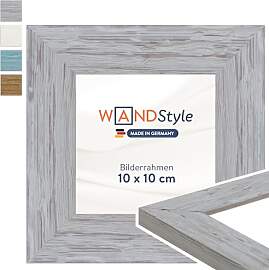 WANDStyle Bilderrahmen 10x10 Grau, Landhausstil