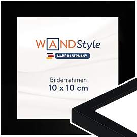 WANDStyle Bilderrahmen 10x10 Schwarz, moderner