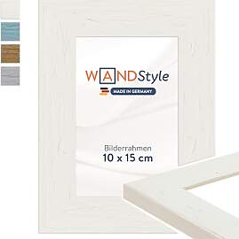 WANDStyle Bilderrahmen 10x15 Weiß, Landhausstil