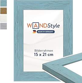 WANDStyle Bilderrahmen 15x21 Blau, Landhausstil
