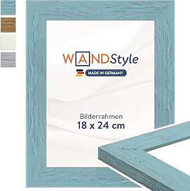 WANDStyle Bilderrahmen 18x24 Blau, Landhausstil