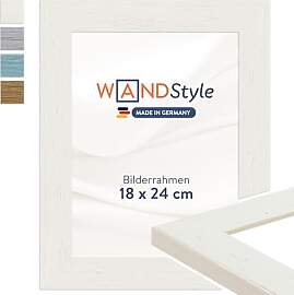 WANDStyle Bilderrahmen 18x24 Weiß, Landhausstil