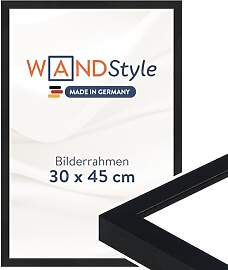 WANDStyle Bilderrahmen 30x45 Schwarz, gemasert,