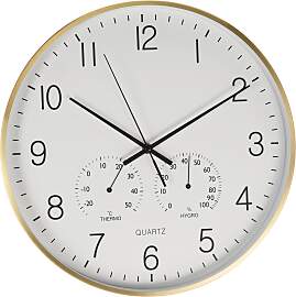 Wanduhr Aluminium Goldfarben Ø ca. 38cm