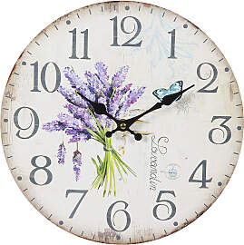 Wanduhr AMBIENTE HAUS "Lavendel Wanduhr