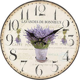 Wanduhr AMBIENTE HAUS "Lavendel Wanduhr