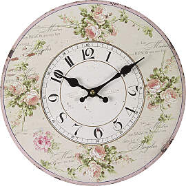Wanduhr AMBIENTE HAUS "Rosen Wanduhr
