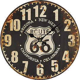 Wanduhr AMBIENTE HAUS "Route 66 Wanduhr