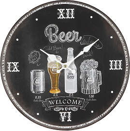 Wanduhr AMBIENTE HAUS "Wanduhr - Beer