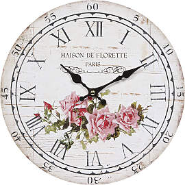 Wanduhr AMBIENTE HAUS "Wanduhr - Rose