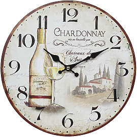 Wanduhr AMBIENTE HAUS "Wanduhr - Wein