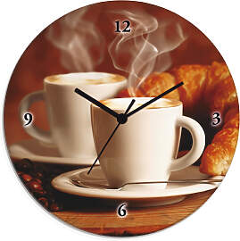Wanduhr ARTLAND "Dampfender Cappuccino und