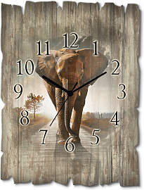 Wanduhr ARTLAND "Ein Elefant läuft auf der
