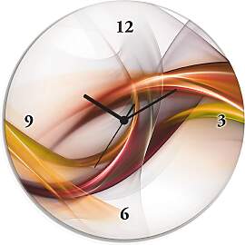 Wanduhr ARTLAND "Glasuhr rund Abstrakes