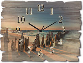 Wanduhr ARTLAND "Holzuhr Sonnenuntergang