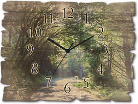 Wanduhr ARTLAND "Holzuhr Sonniger Wald", 