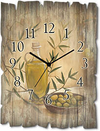 Wanduhr ARTLAND "Oliven und Zitronen",