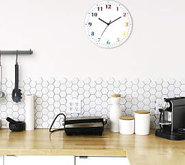 Wanduhr ARTLAND "Trendfarben", bunt