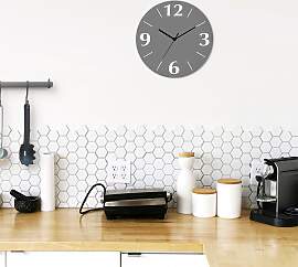 Wanduhr ARTLAND "Trendfarben", grau,