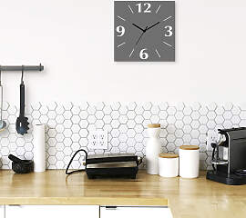 Wanduhr ARTLAND "Uni Trendfarben", grau, 
