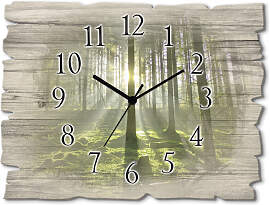 Wanduhr ARTLAND "Wald im Gegenlicht",