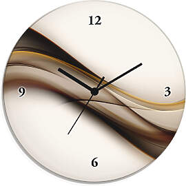 Wanduhr ARTLAND "Welle", braun, T:1,8cm, 