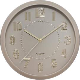 Wanduhr Calmo Beigebraun