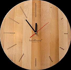 Wanduhr „Dots round“ aus massiver Eiche