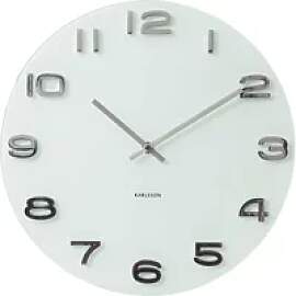 Wanduhr Glas rund Wanduhr Karlsson Vintage
