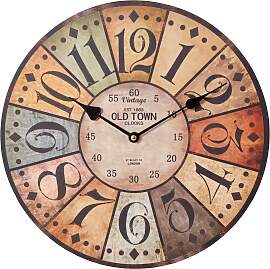 Wanduhr HOME AFFAIRE "Old Town", bunt,
