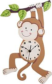 Wanduhr Kinder Holz Schlafzimmer Sunny Safari