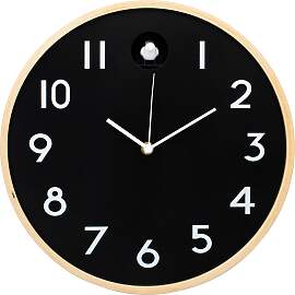 Wanduhr Kukuk Natur/Schwarz