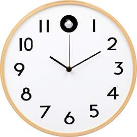 Wanduhr Kukuk Natur/Weiß