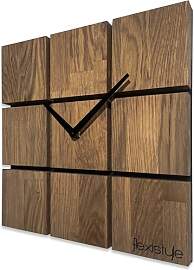 Wanduhr modern Harmony Holz Eiche quadratisch