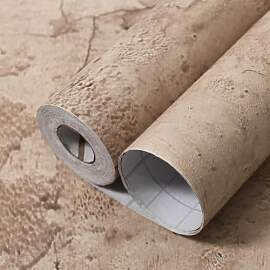 WAPANE Selbstklebende Tapete aus Beige Beton, 40 x 