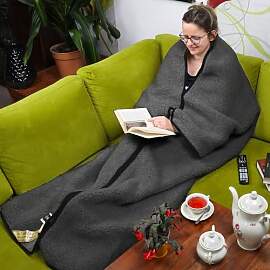 Warme & Dicke Tragbare Decke mit Ärmel aus