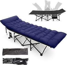 Warmiehomy Campingbett mit Matratze,